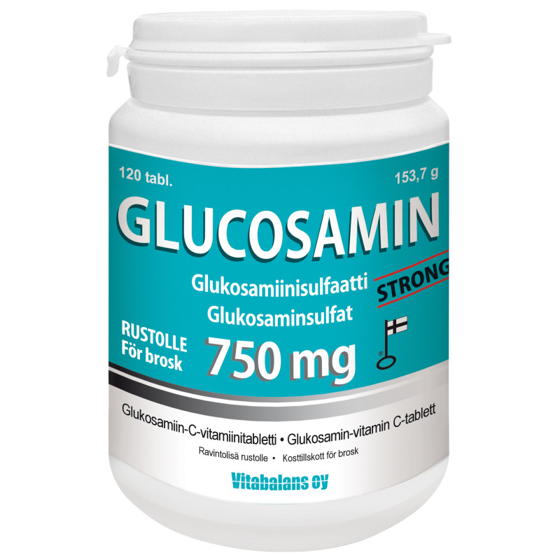 Glucosamin rustolle/nivelille 750mg 120t